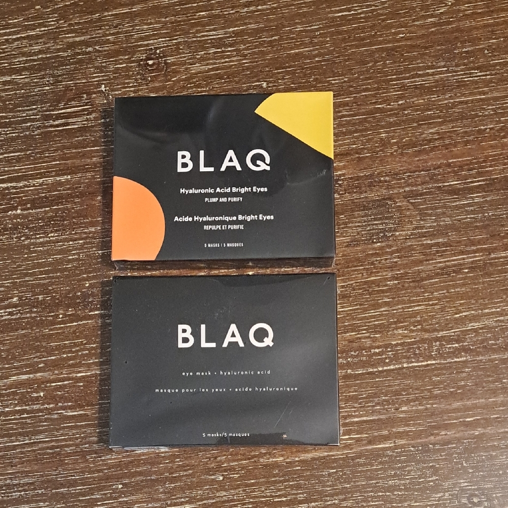 Blaq Eye Mask NEW Sealed Packages Hyaluronic Acid Bight Eyes Plump & Purify
